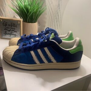 Adidas Blue and Green Sneakers